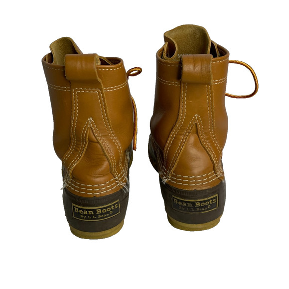 Women's 7 M L.L.Bean Tan Lace-Up All Weather Duck Boots - Picture 5 of 9